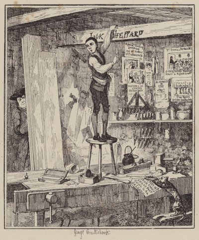 Illustration til Jack Sheppard (gravering) af George (after) Cruikshank