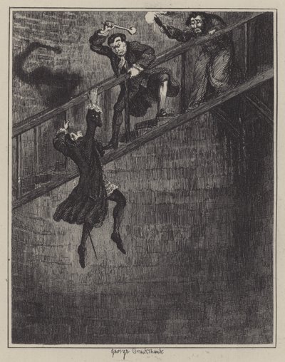 Illustration til Jack Sheppard (gravering) af George (after) Cruikshank