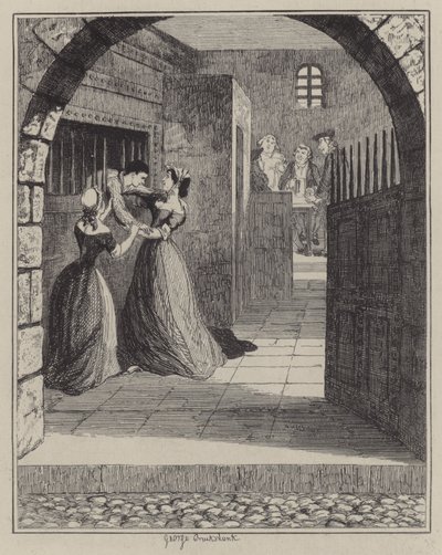 Illustration til Jack Sheppard (gravering) af George (after) Cruikshank