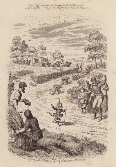 Den Bestøvlede Kat (indgravering) af George (after) Cruikshank