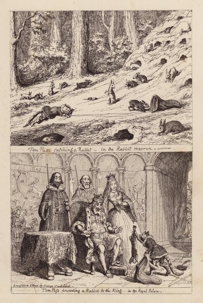 Den Bestøvlede Kat (indgravering) af George (after) Cruikshank