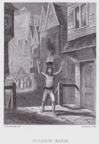 Solomon Eagle (gravering) af George (after) Cruikshank