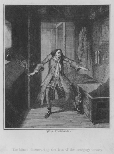 Snærren opdager tabet af pantepengene (gravering) af George (after) Cruikshank