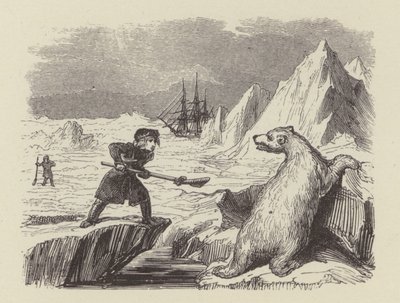 Den unge Nelson dræber en isbjørn (gravering) af George (after) Cruikshank