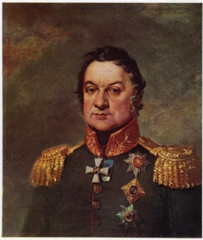 Portræt af Dmitry Dokhturov (farvelitografi) af George (after) Dawe