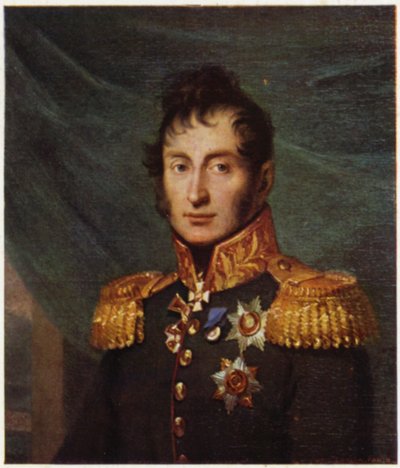 Portræt af Nikolay Tuchkov (farvelitografi) af George (after) Dawe