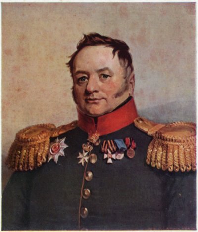 Portræt af Pavel Tuchkov (farvelitografi) af George (after) Dawe