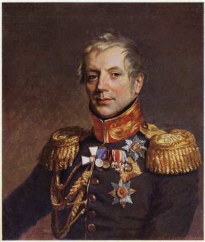 Portræt af Pyotr Konovnitsyn (farvelitografi) af George (after) Dawe