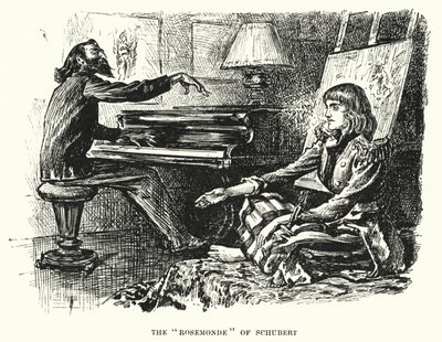 Illustration til Trilby af George du Maurier (gravering) af George (after) Du Maurier
