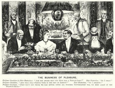 Punch tegneserie: The Business of Pleasure (gravering) af George (after) Du Maurier