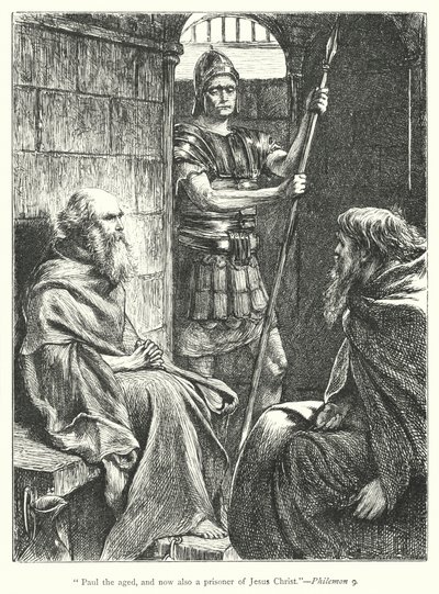 Paulus i fængslet (gravering) af George (after) Du Maurier