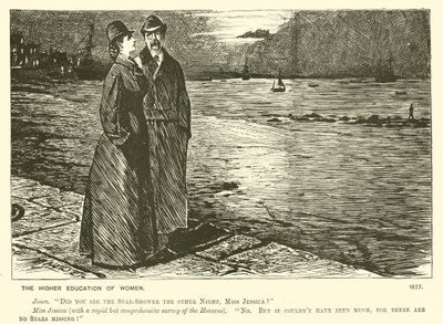 Kvinders videregående uddannelse (gravering) af George (after) Du Maurier