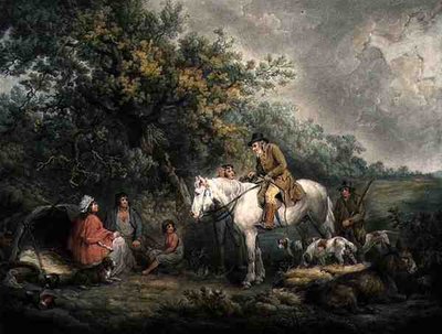 Morning, eller The Benevolent Sportsman, indgraveret og pub. af Joseph Grozer (ca. 1755-99) af George (after) Morland