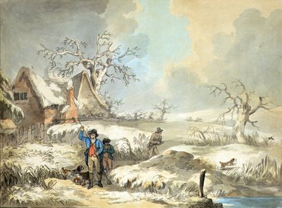 Snipe Shooting, ætset af Thomas Rowlandson (1756-1827), pub. af J. Harris af George (after) Morland
