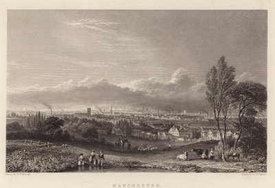 Manchester (gravering) af George (after) Pickering