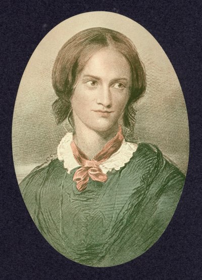 Charlotte Bronte, engelsk romanforfatter (farvet gravering) af George (after) Richmond