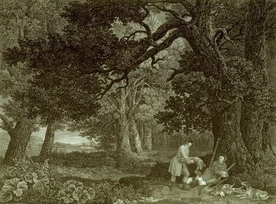 A Repose after Shooting, Plade 4 (gravering) af George (after) Stubbs