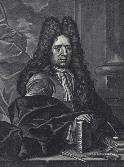 Portræt af George Shelley Engelsk kalligraf fra det 18. århundrede gravering af George Bickham. af George (c.1706–71) Bickham