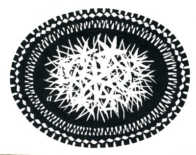 Elliptisk design (skrabebræt) af George Adamson