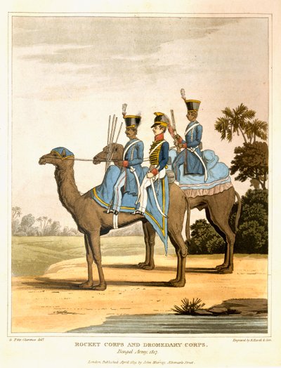 Rocket Corps and Dromedary Corps, Bengal Army 1817, fra 