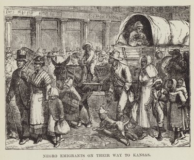 Sorte emigranter på vej til Kansas af George Augustus Sala