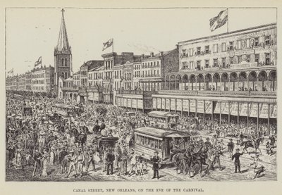 Canal Street, New Orleans, på karnevalets aften af George Augustus Sala