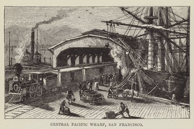 Central Pacific Wharf, San Francisco af George Augustus Sala