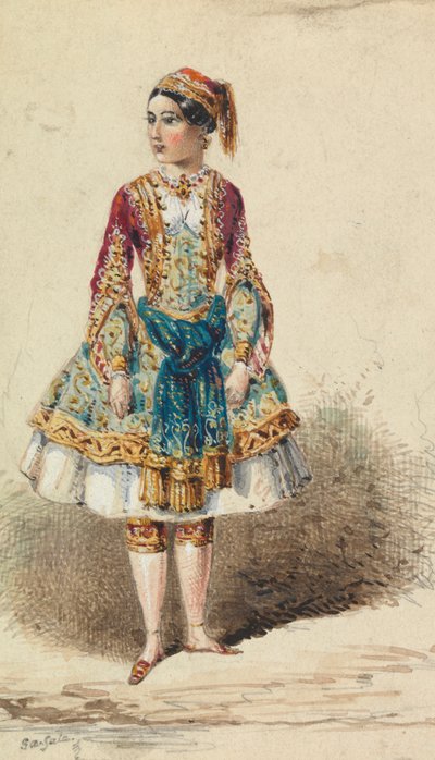 Pige i nær-østlig kostume af George Augustus Sala