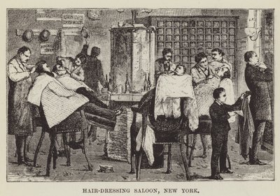 Frisørsalon, New York af George Augustus Sala