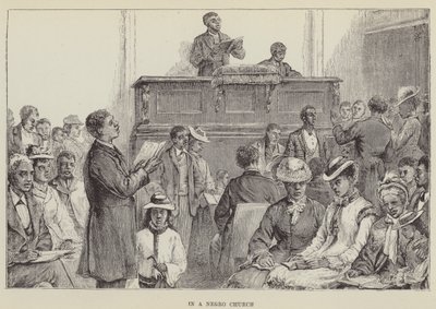 I en sort kirke (gravering) af George Augustus Sala