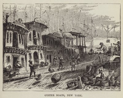 Østersbåde, New York af George Augustus Sala