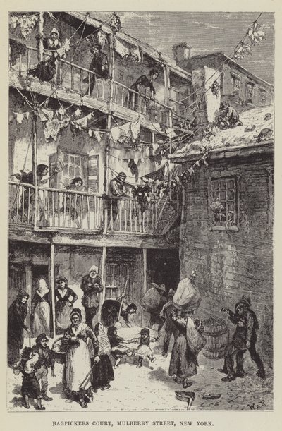 Ragpickers Court, Mulberry Street, New York af George Augustus Sala