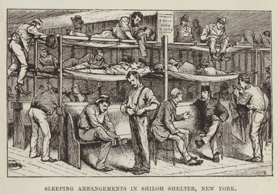Soveforhold i Shiloh Shelter, New York af George Augustus Sala