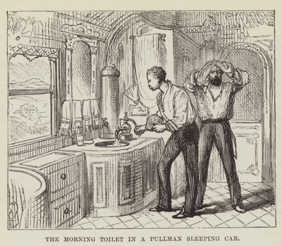 Morgentoilettet i en Pullman-søvnvogn af George Augustus Sala