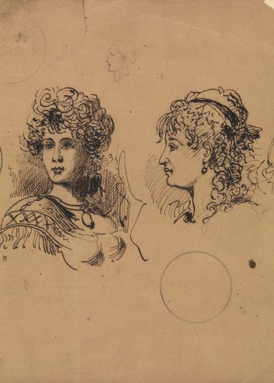 To kvindelige hoveder af George Augustus Sala