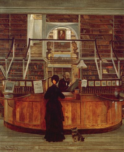 Philadelphia bibliotek, 1875 af George Bacon Wood