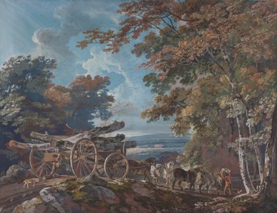 Timber Wain på en ujævn vej (en af et par) af George Barret