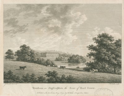 Trentham Hall: gravering, nd [c 1781] (tryk) af George Barrett