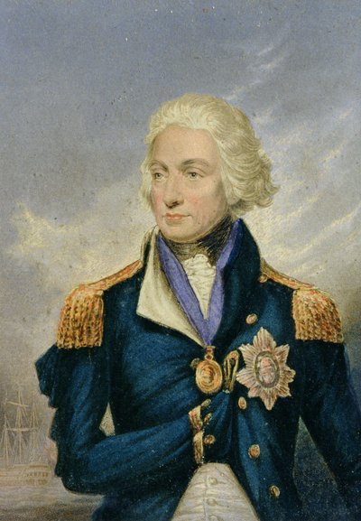Horatio, Viscount Nelson (1758-1805) (farveprint) af George Baxter