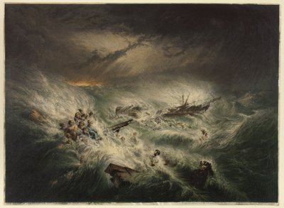 The Wreck of the Reliance (12. november) af George Baxter