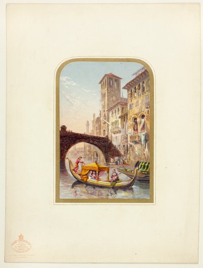 Verona, aftenstemning af George Baxter