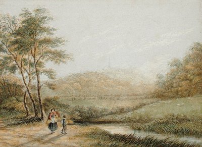 Udsigt fra Harrow-on-the-Hill af George Baxter