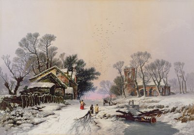 Vinter (print) (se også 46506) af George Baxter
