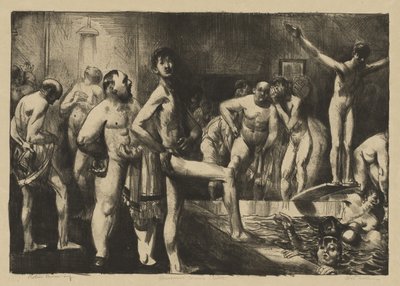 Forretningsmænds badeværelse af George Bellows
