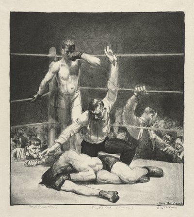 Talt ud, den første sten af George Bellows