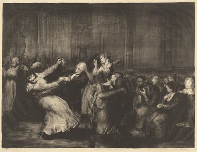 Dans i et galehus af George Bellows