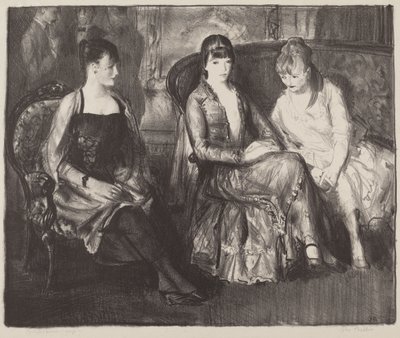Elsie, Emma og Marjorie, anden sten af George Bellows