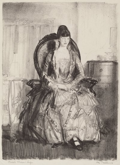 Dame med fan af George Bellows