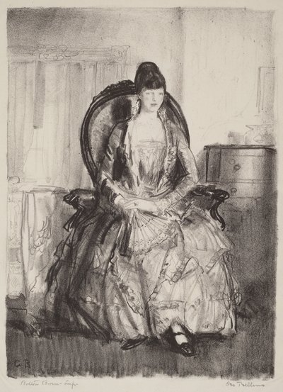 Dame med vifte af George Bellows