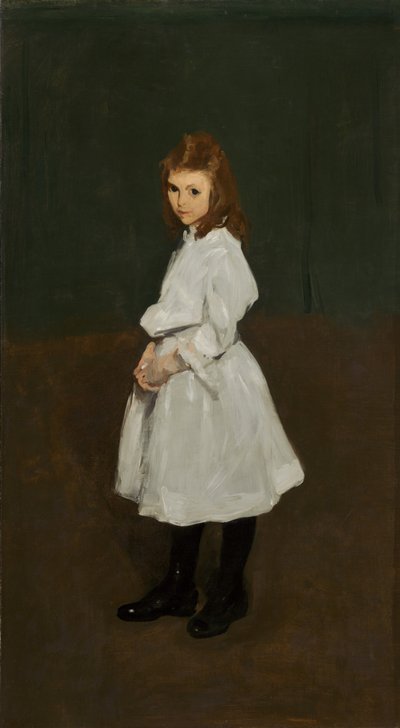 Lille pige i hvidt (Queenie Burnett) af George Bellows